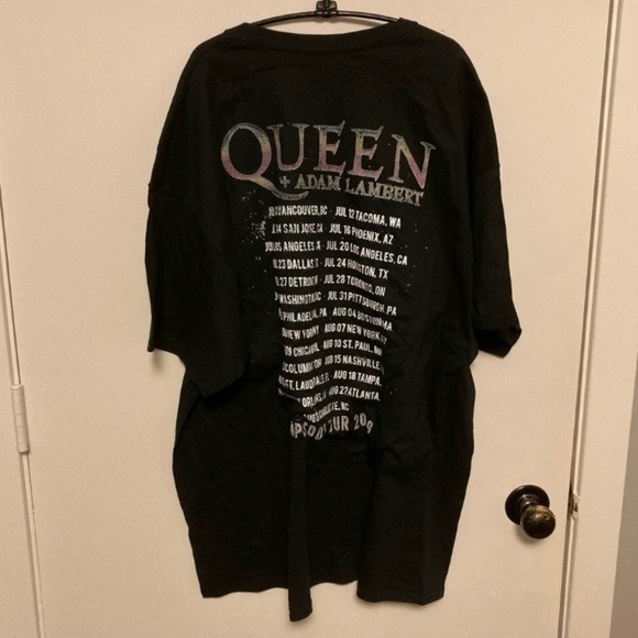 💫 Queen Rhapsody Tour Adam Lambert 2019 T-shirt Size 2XL - Picture 5 of 10